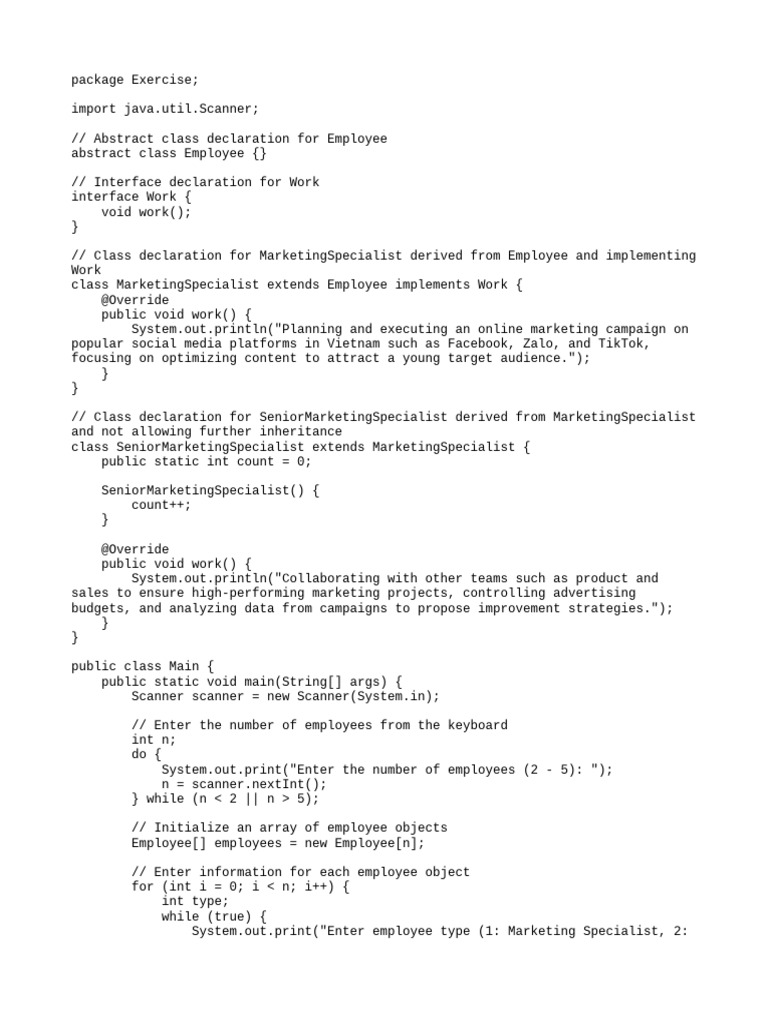 Package Exercise | PDF