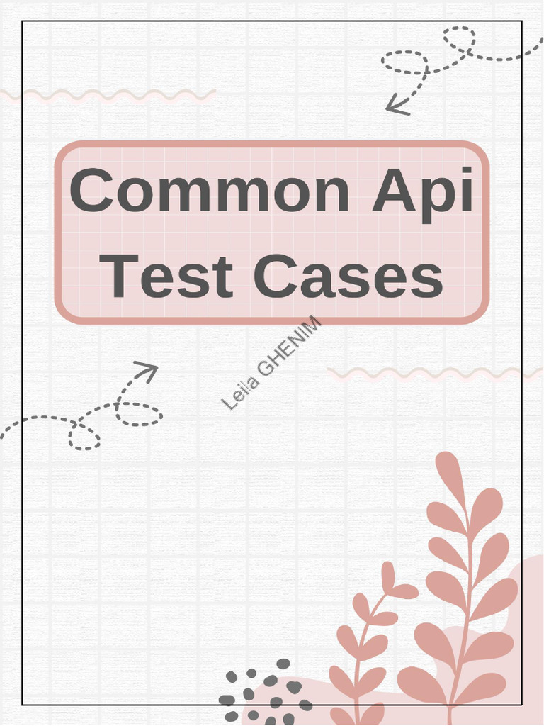 Common API Test Cases 1723796791 | PDF