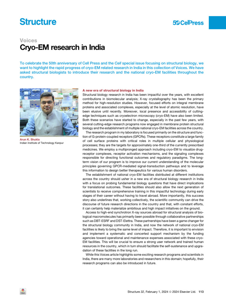 Cryo EM Research in India - Stfode | PDF