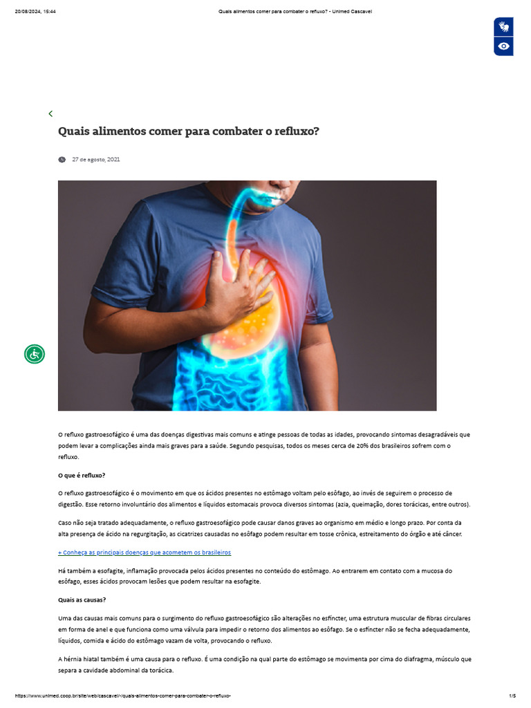 Alimentos que Ajudam no Refluxo | PDF | Doença do refluxo ...