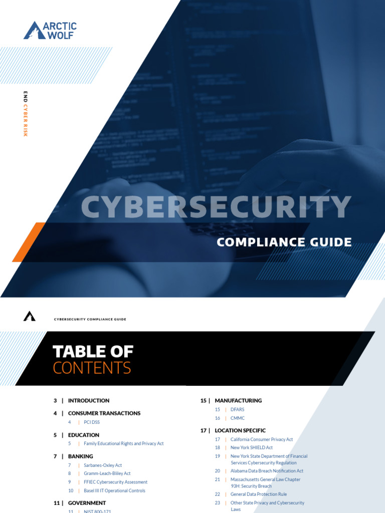 Cybersecurity Compliance Overview Guide | PDF | Health Insurance ...