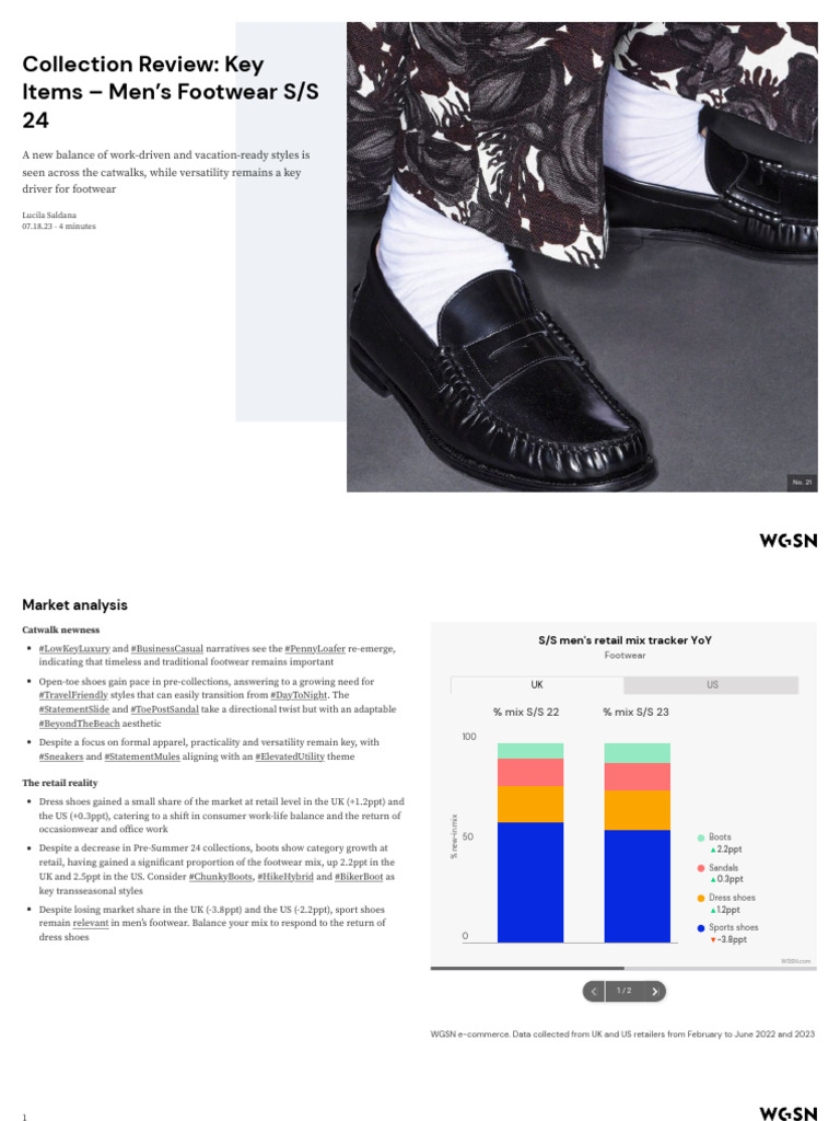 Men's Footwear Trends S/S 24 | PDF | Shoe | Footwear