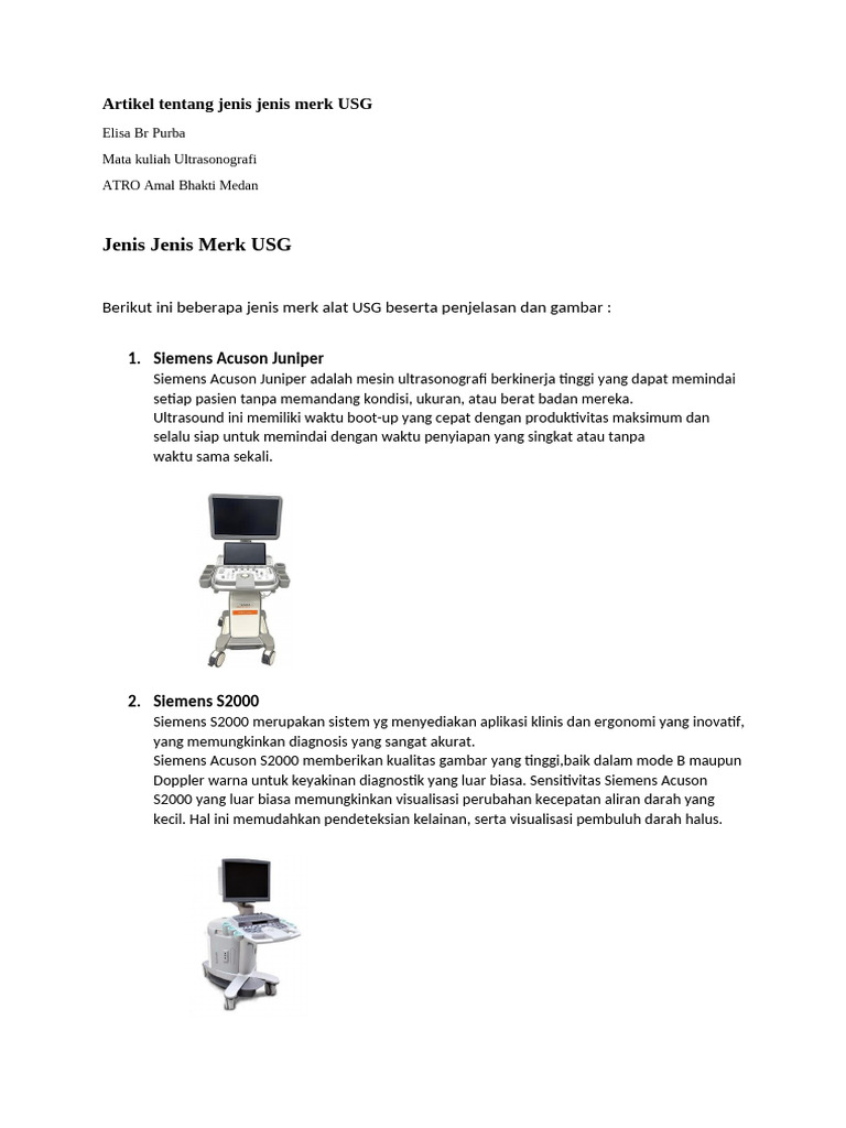 Artikel Tentang Jenis Jenis Merk Usg Pdf