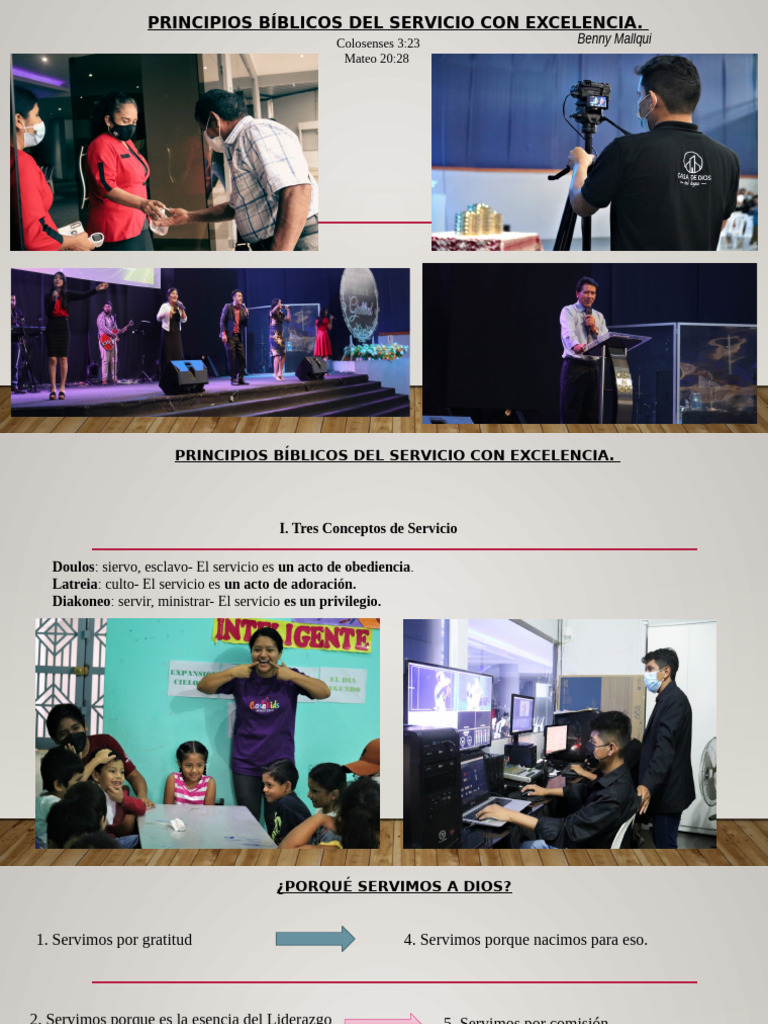 Principios Bíblicos Del Servicio Con Excelencia Pdf