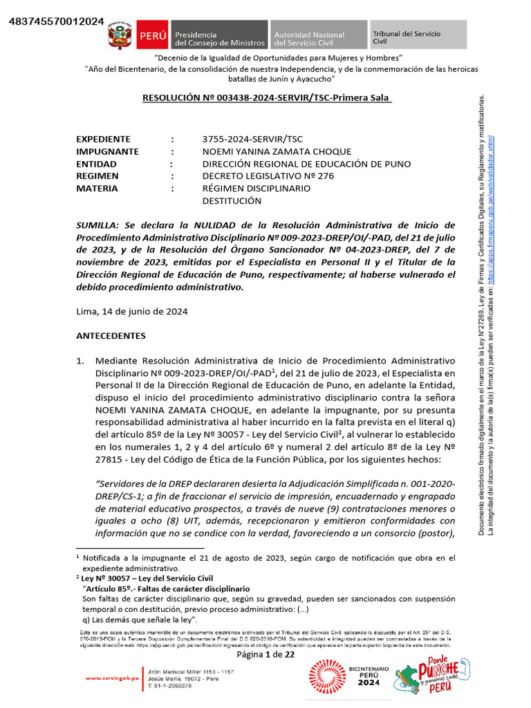 2024 Servir TSC Primera Sala | PDF