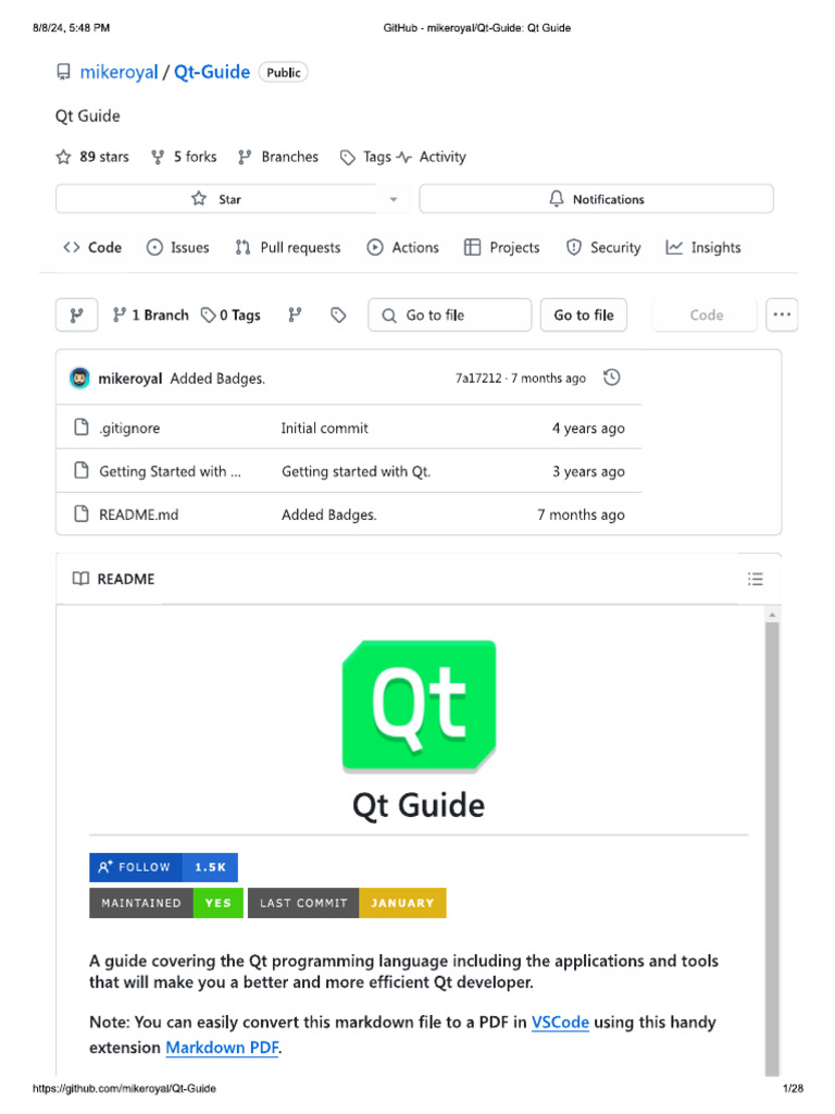 Mikeroyal Qt-Guide | PDF
