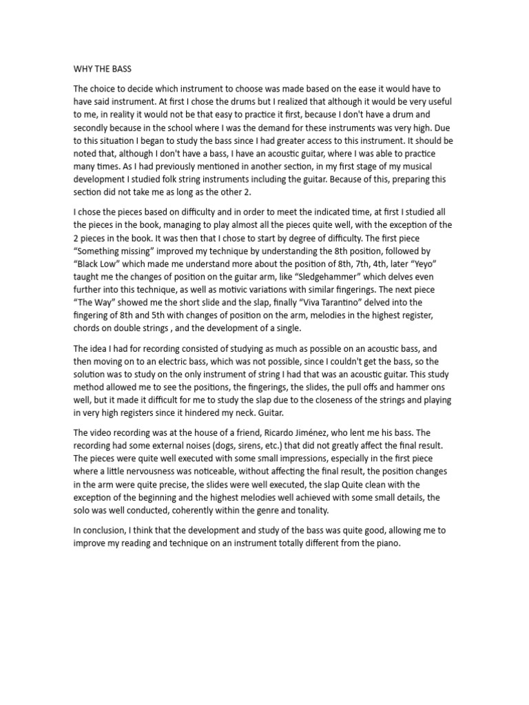 Why The Bass | PDF