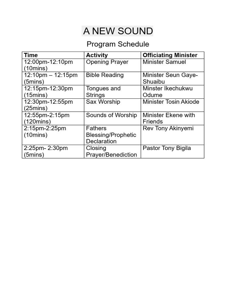 Program schedule mar 3 one sound pdf