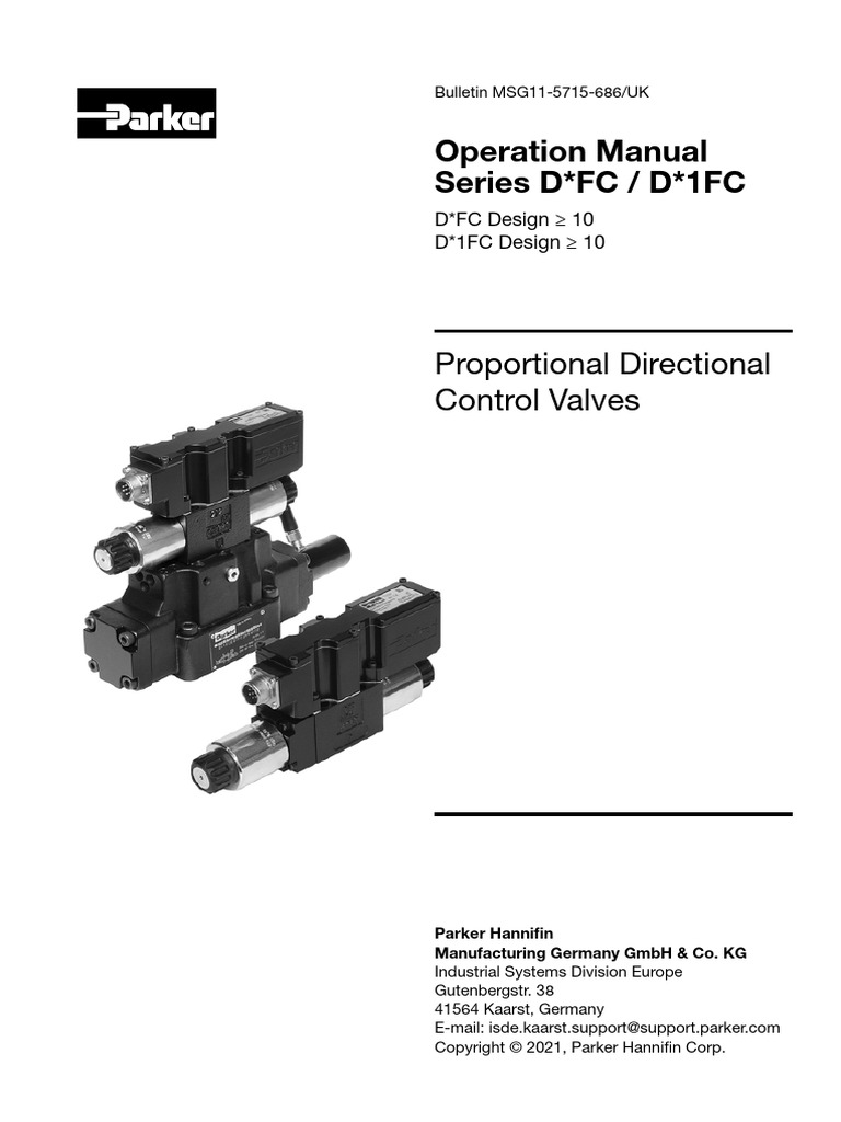 Operation Manual Series D FC / D 1FC: Proportional Directional Control ...