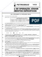 Tarde - Prova 35 - Tecnico de Operacao Junior - Conhecimentos Especificos