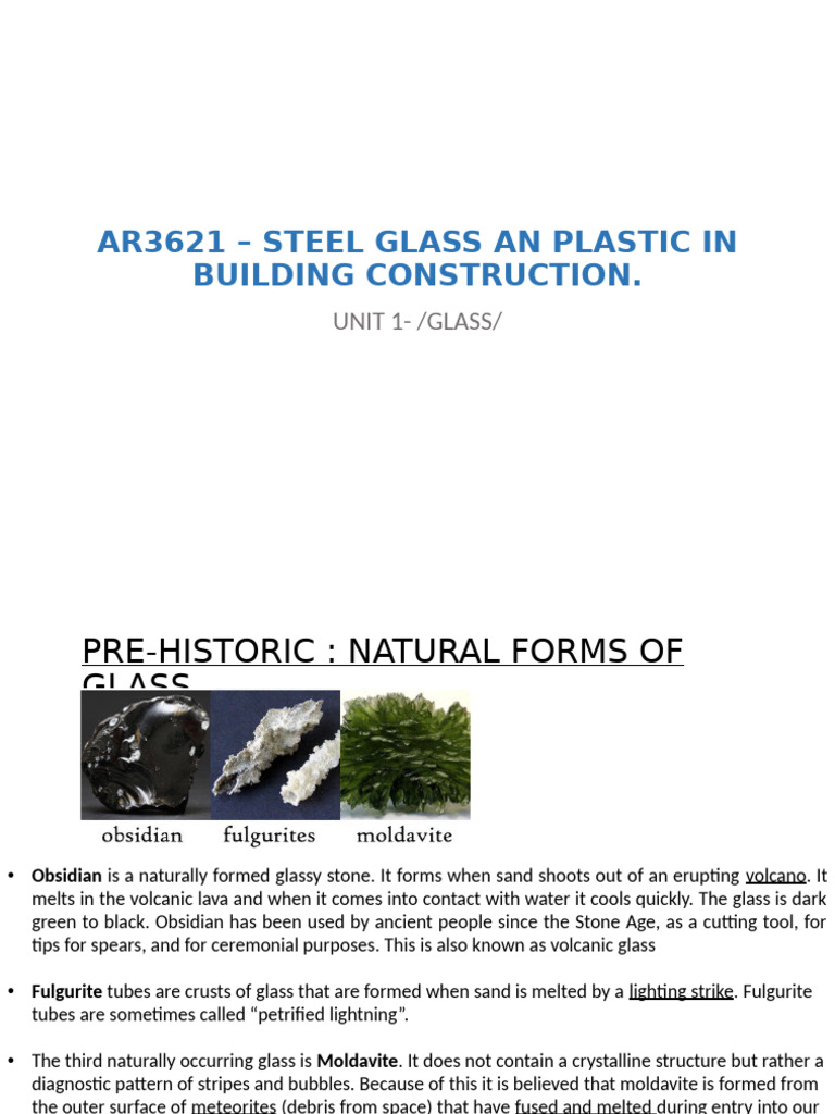 UNIT 1-Glass | PDF
