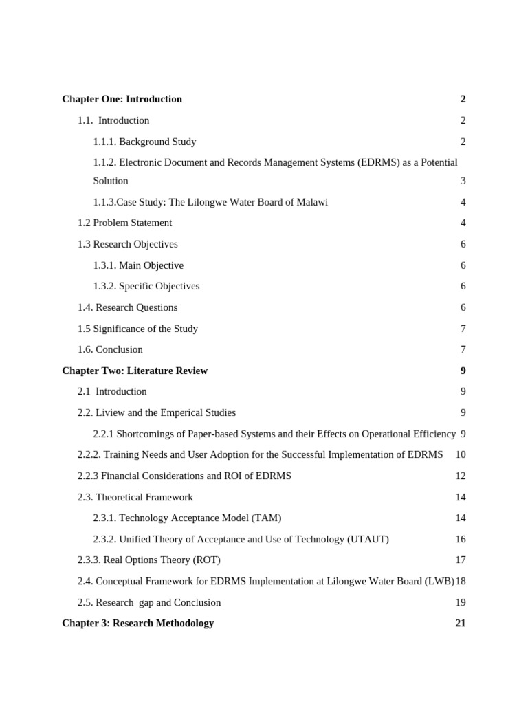Lilongwe Water Board Research-Final | PDF
