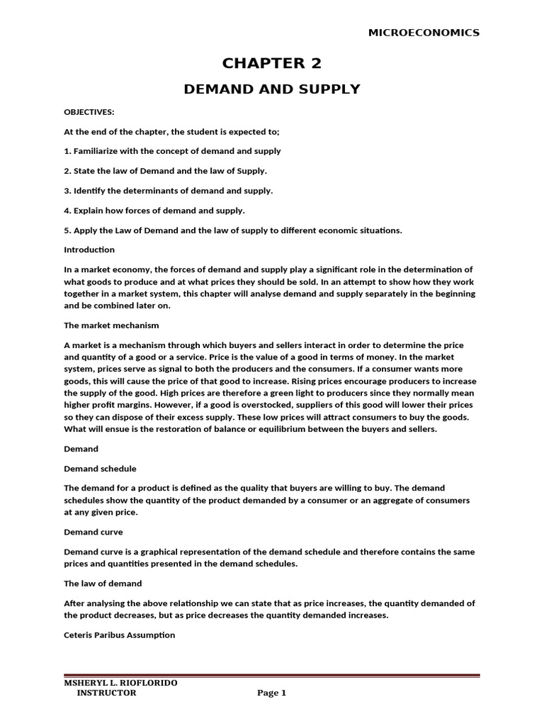 Chapter 2 MICRO | PDF