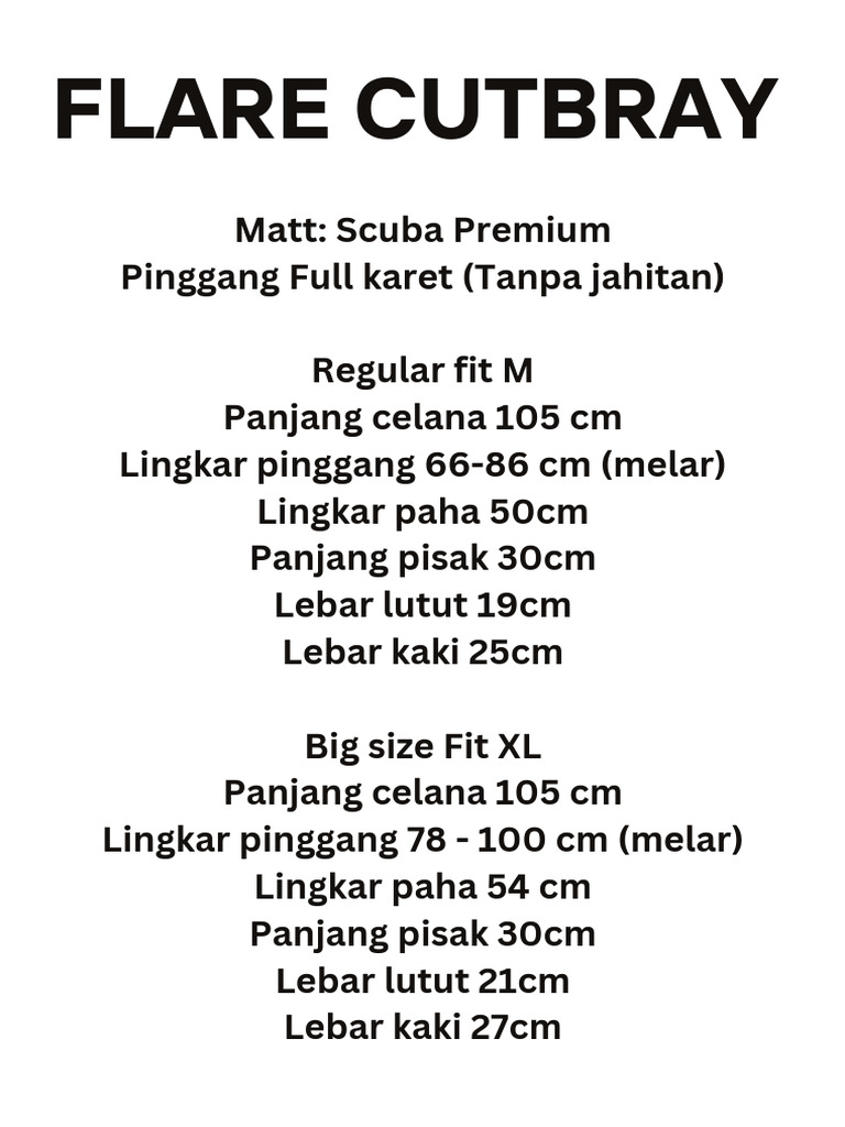 Grey Modern Size Chart Instagram Post | PDF