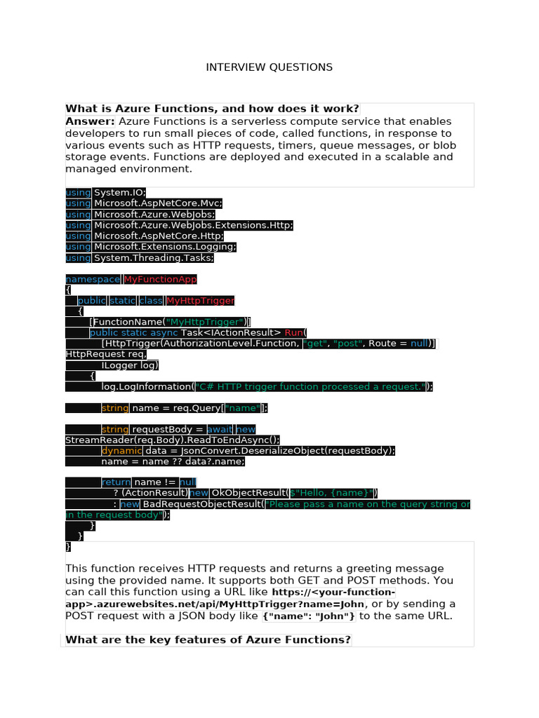 Interview Questions | PDF