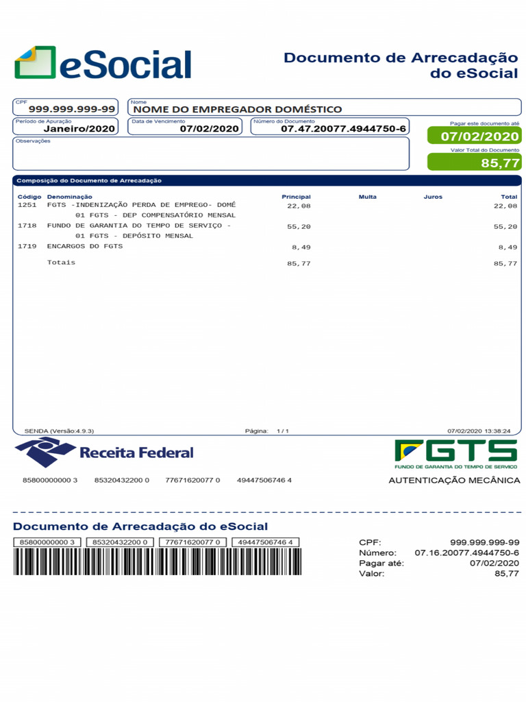 Documento Arrecadação | PDF