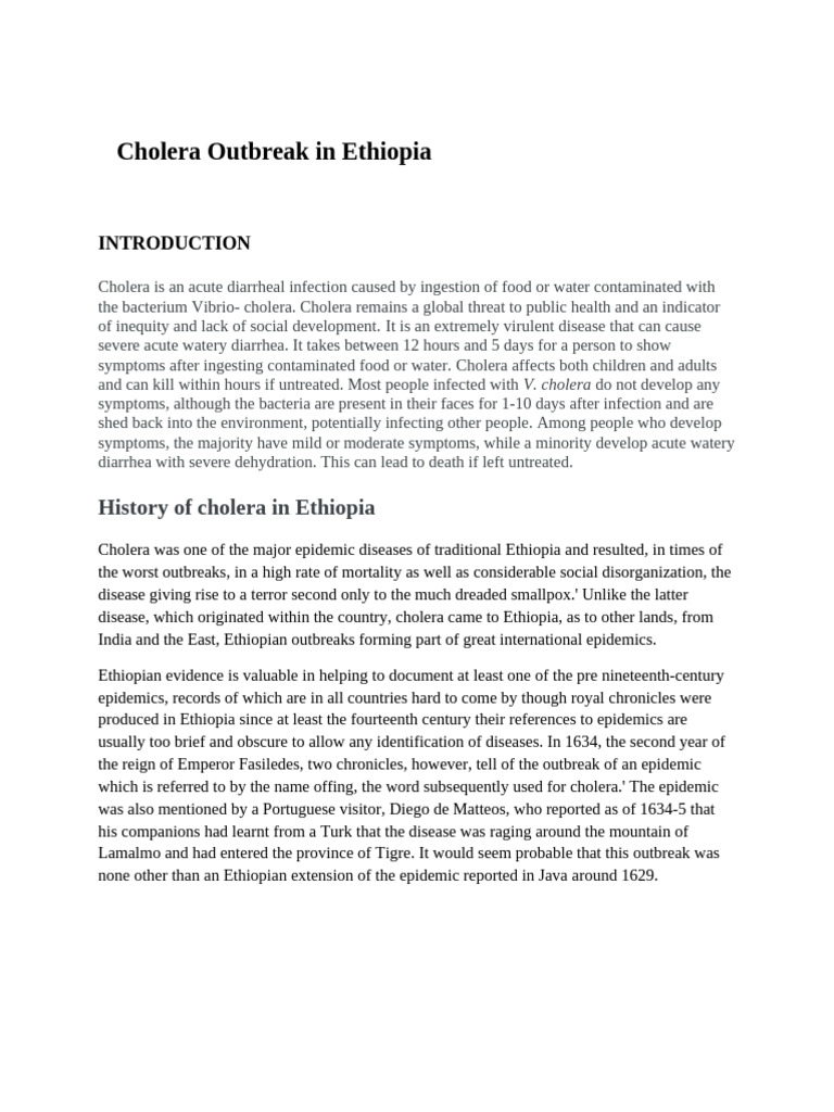 Cholera | PDF