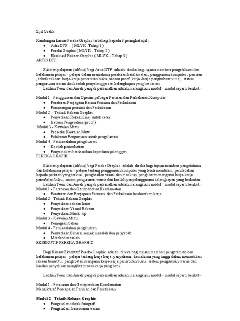 Sijil Grafik Pdf