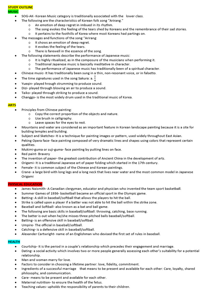 Q2 - Study Guide For Grade 8 | PDF