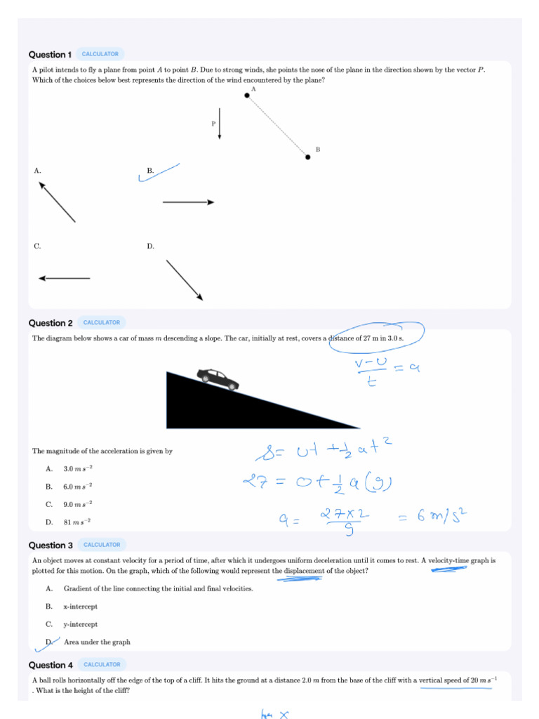 A1 - Kinematics | PDF