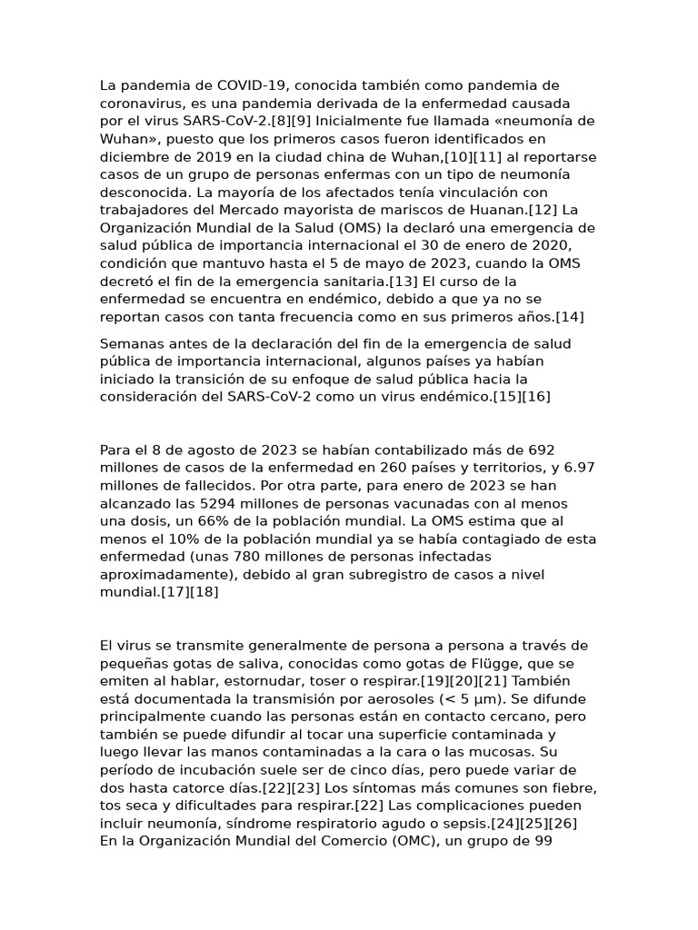Impacto y evolución de la pandemia COVID-19 | PDF | Politics