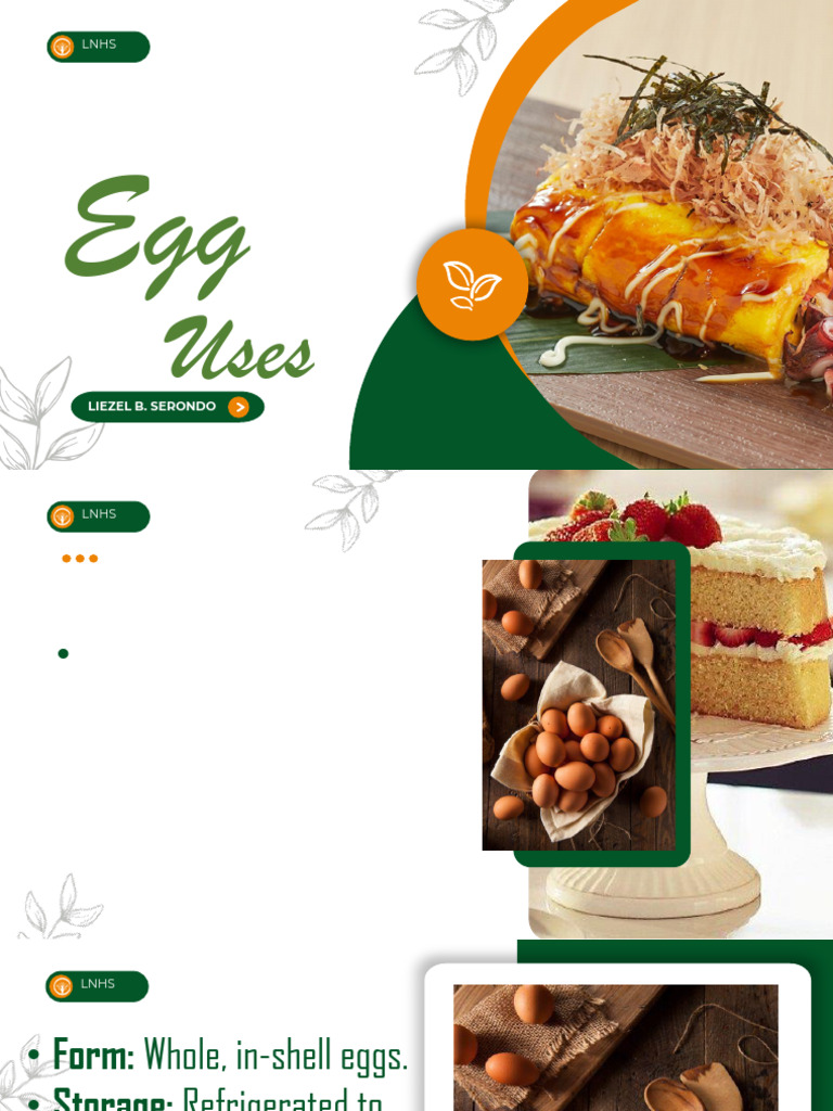 Market FOrms of Egg and Its Culinary Uses Lesson 5 | PDF | Baking ...