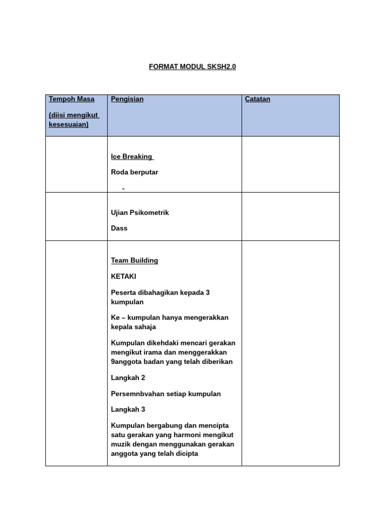 Format Modul SKSH2 | PDF