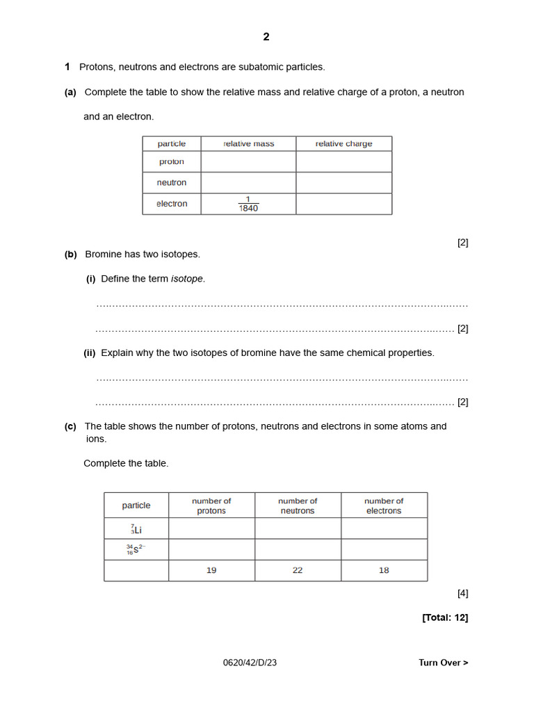 Chem Grade 9 P4 QP | PDF
