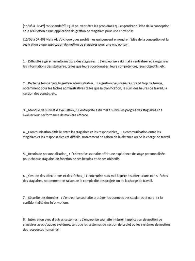 Application de gestion des stagiaires | PDF | Application | Gestion des ...