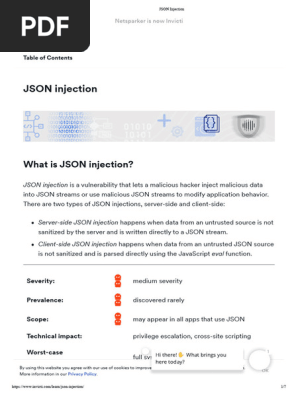 JSON Injection