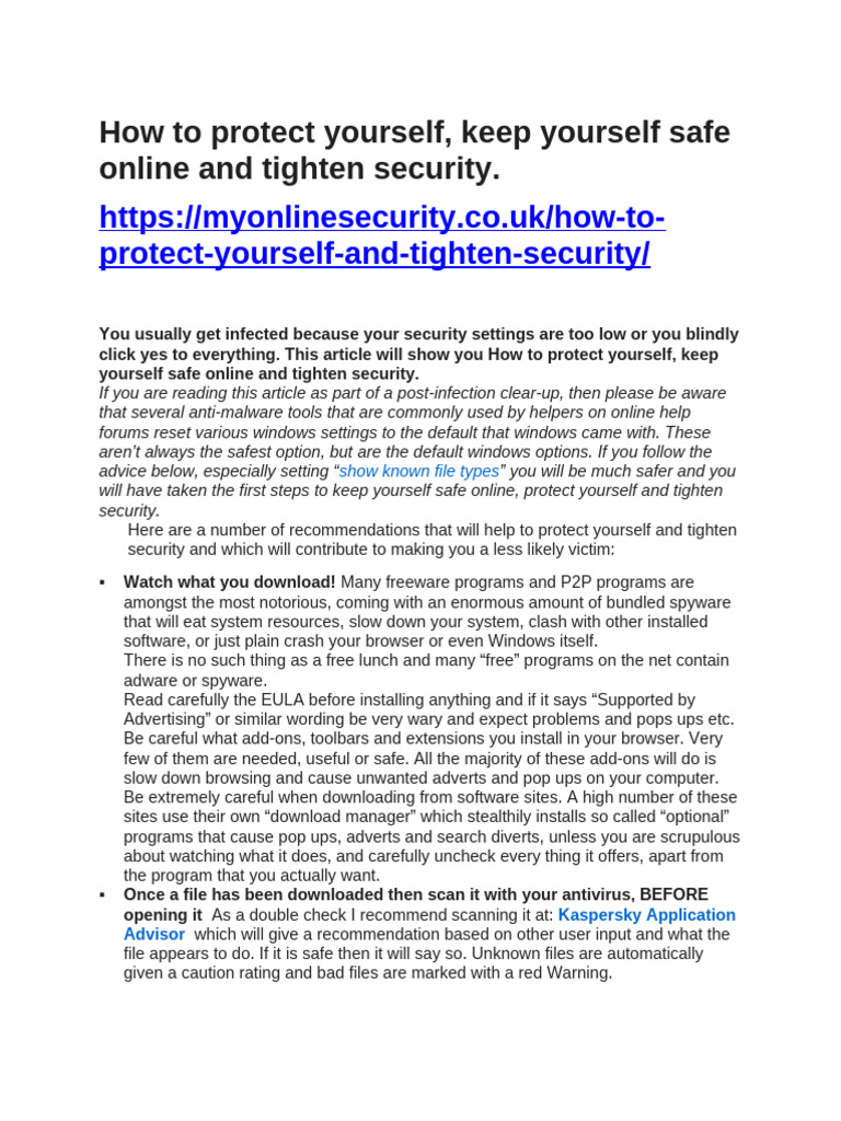 Panduan How To Protect Yourself, Keep Yourself Safe Online and(02)