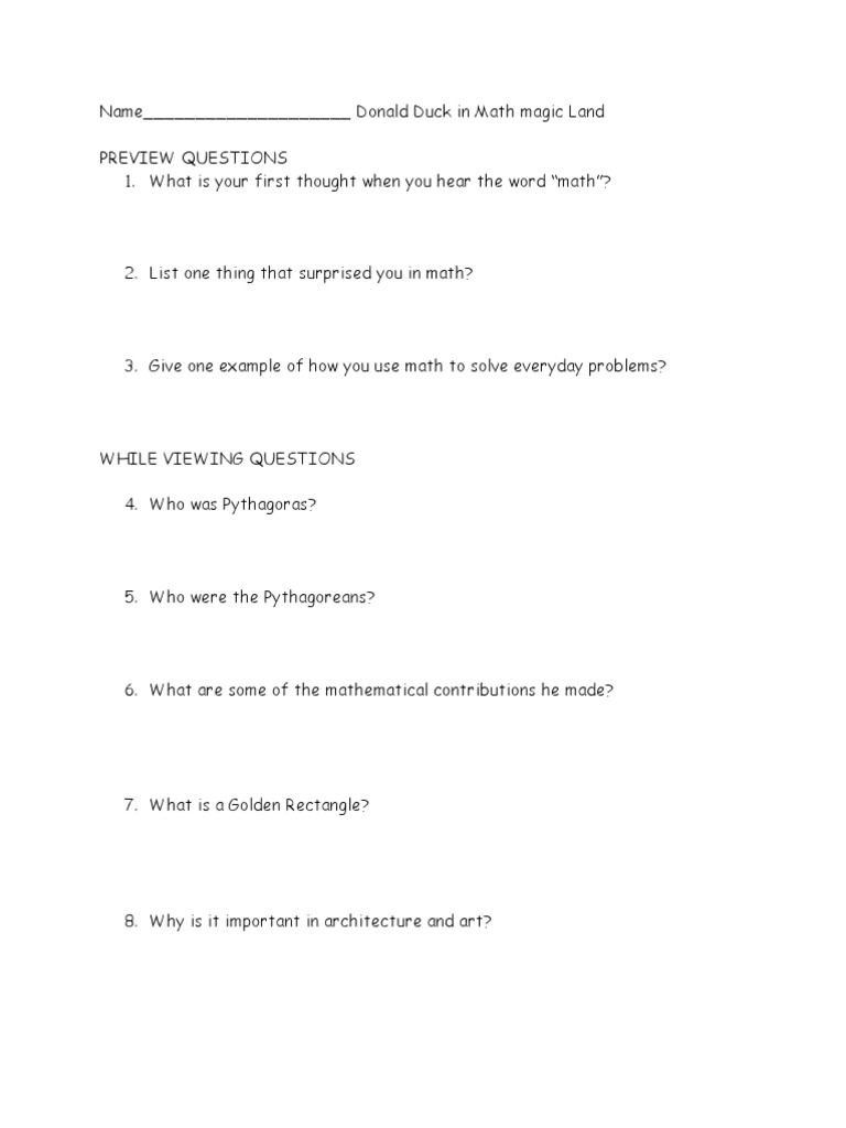 Printables Donald In Mathmagic Land Worksheet donald in mathmagic land worksheet versaldobip davezan