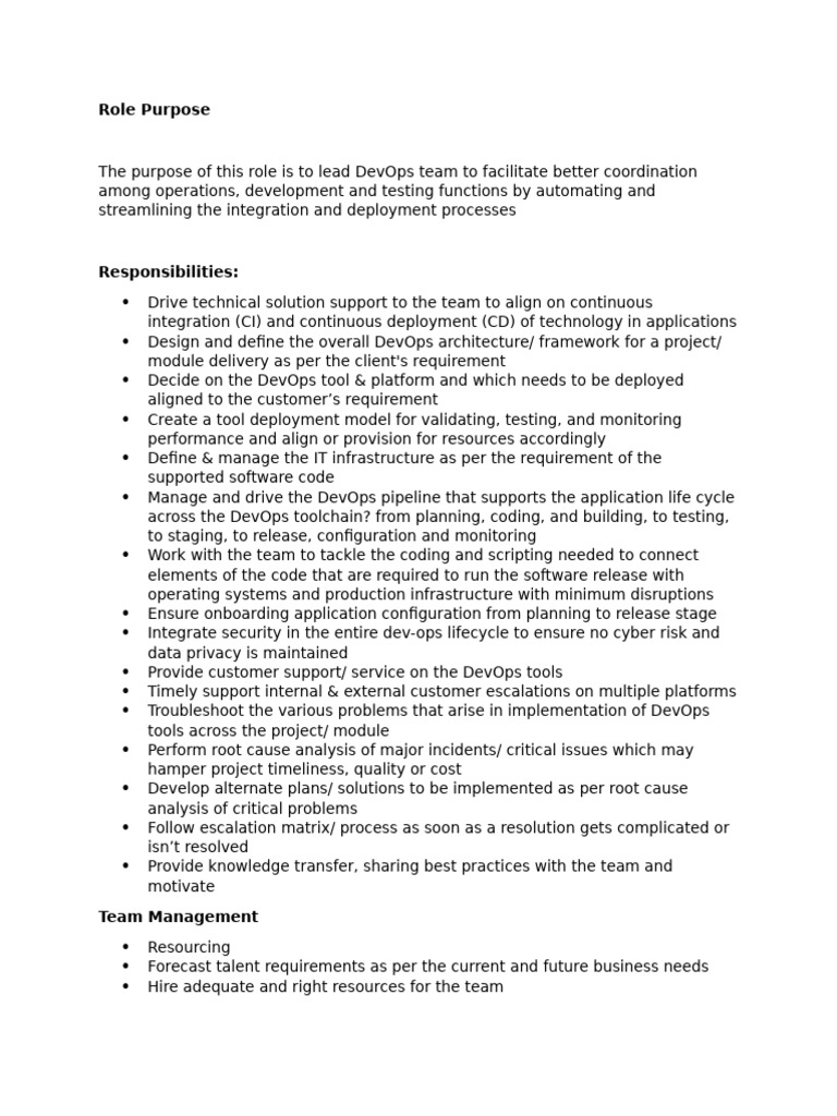 DevOps - Lead Engineer | PDF | Computing | Systems Engineering