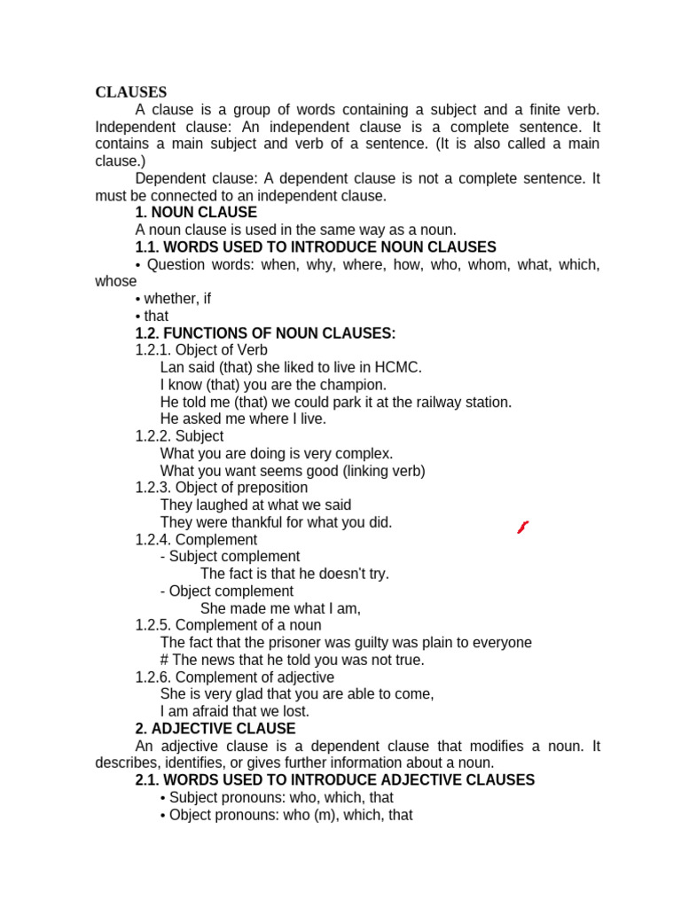 CLAUSES | PDF
