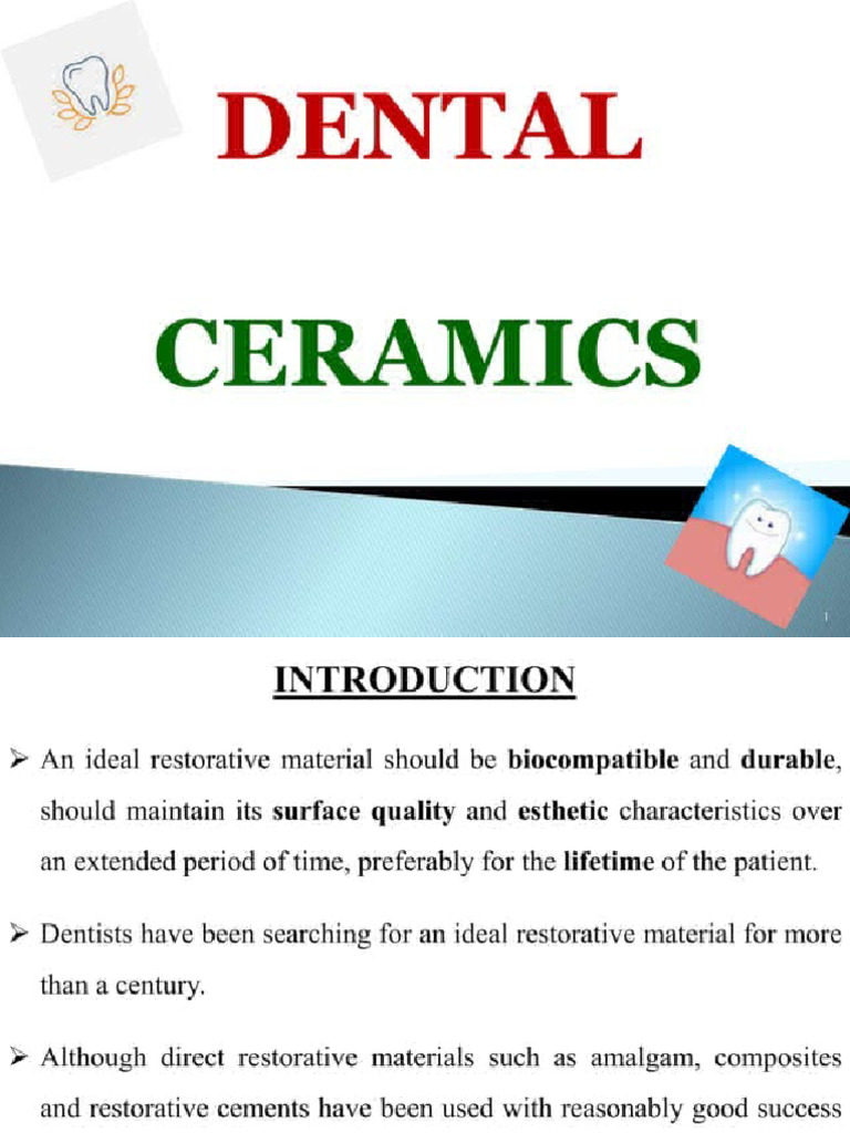 Dental Ceramics Good Slidenote | PDF