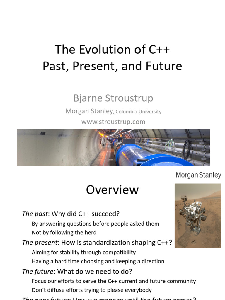 The Evolution of C++ - Past, Present, and Future - Bjarne Stroustrup ...