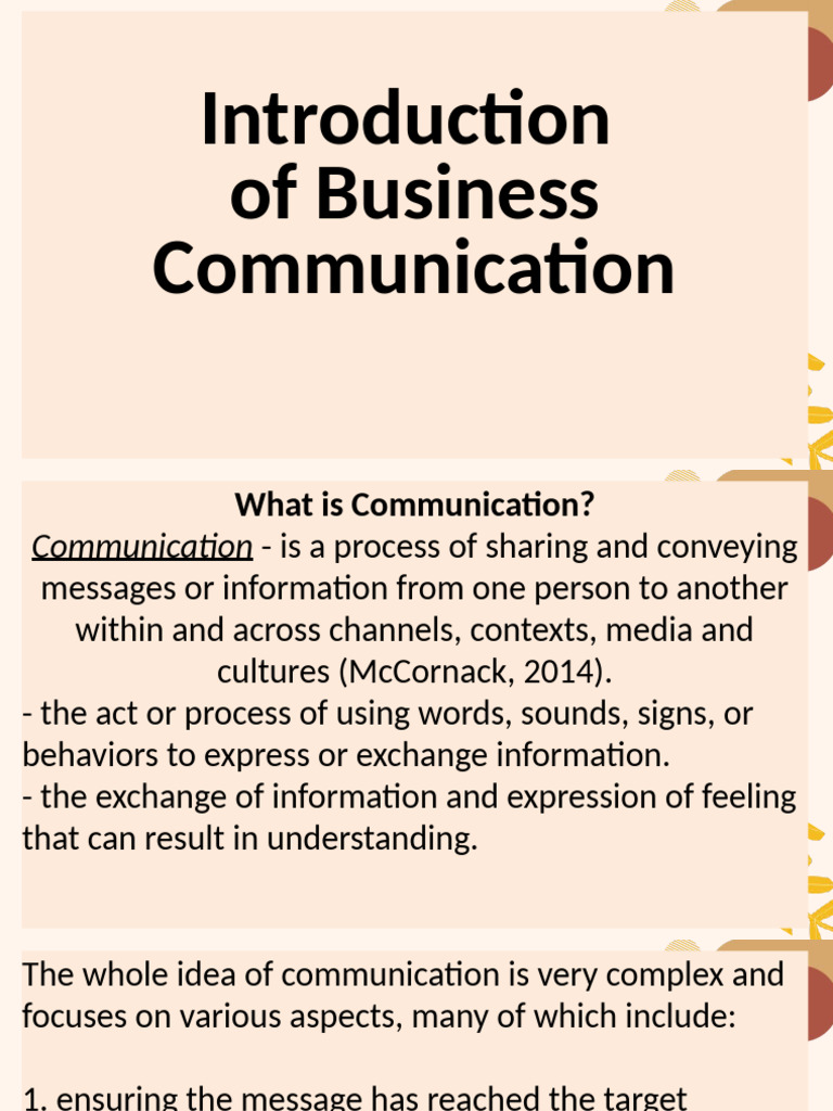 Lesson 1 Communication | PDF