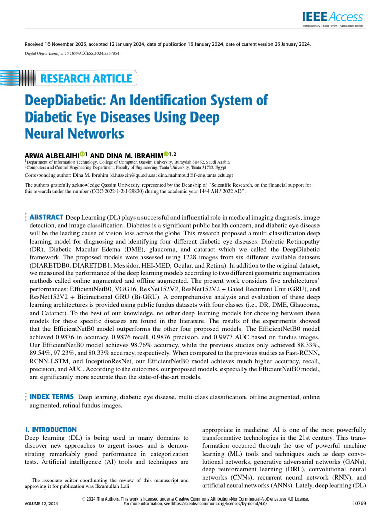 DeepDiabetic An Identification System of Diabetic Eye Diseases Using ...