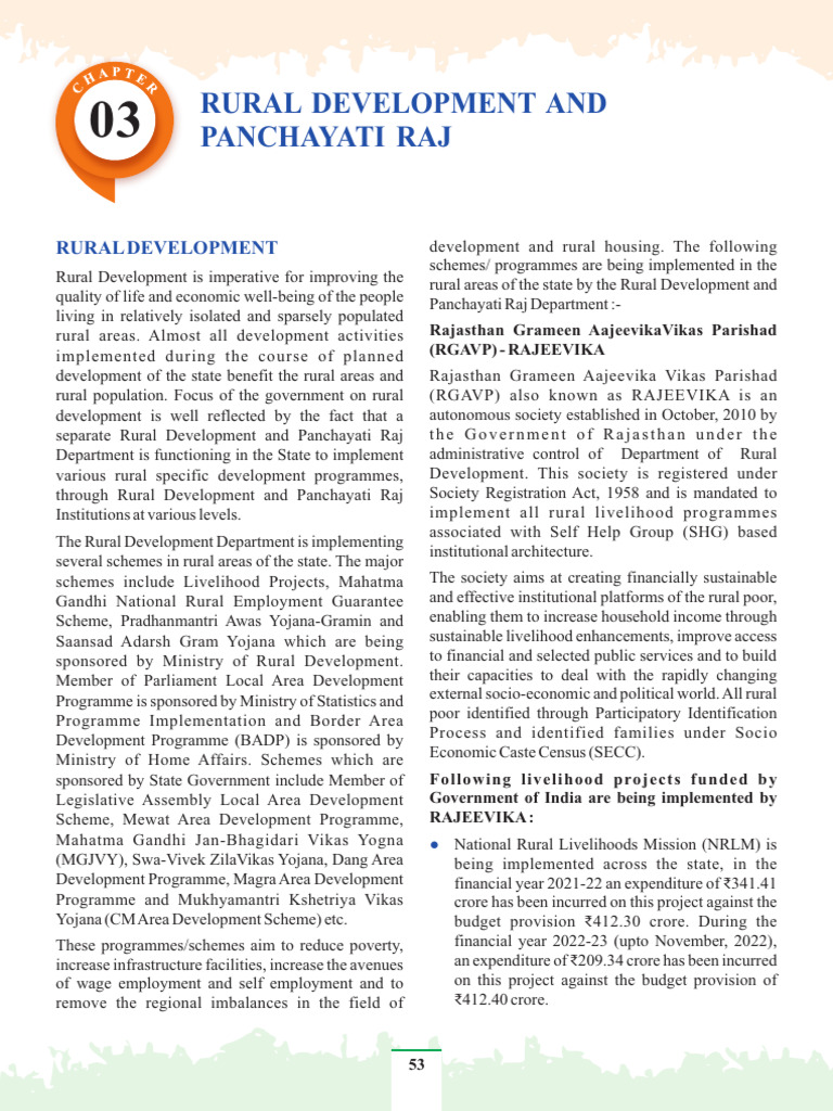 Rural Development and Panchayati Raj | PDF