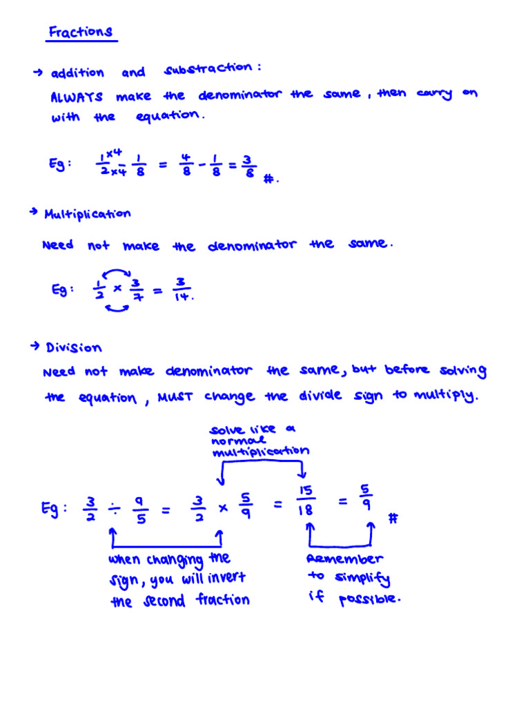 Fractions | PDF | Arithmetic | Mathematical Notation