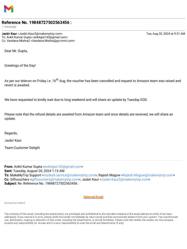 Gmail - Reference No. 19848727502563456 | PDF