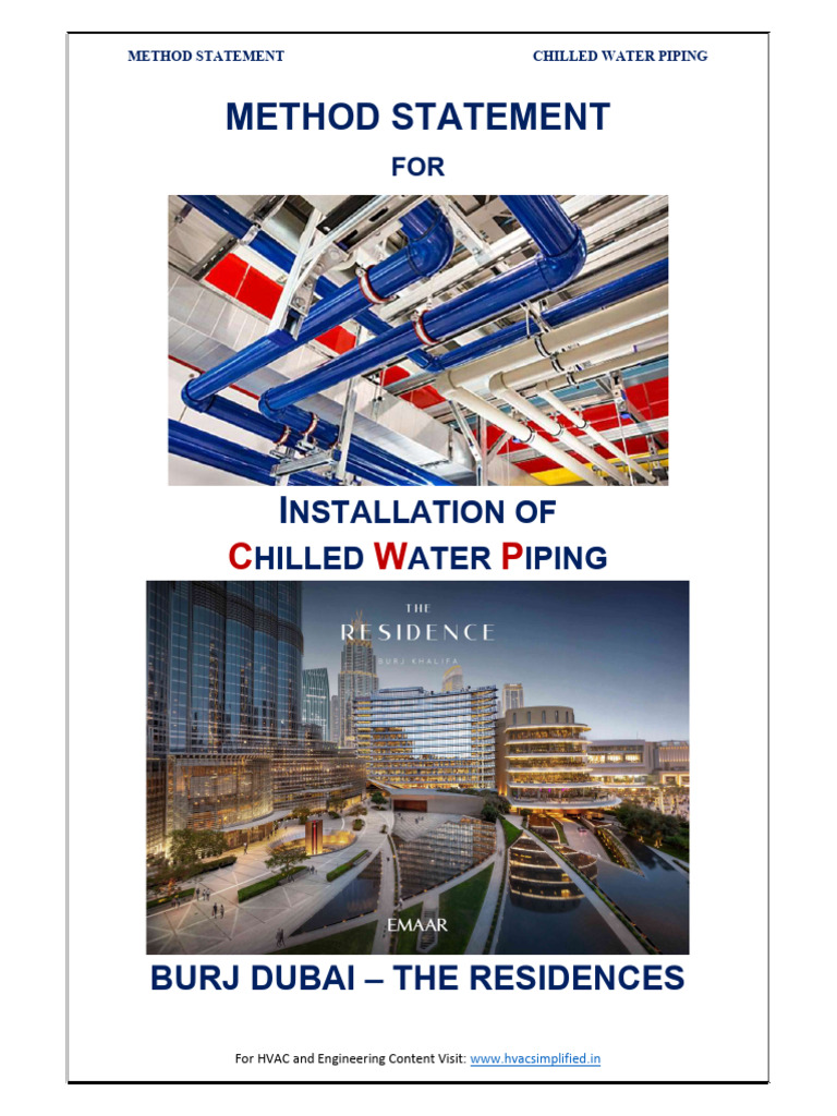 Method Statement For Installation of Testing of Chilled Water Piping ...