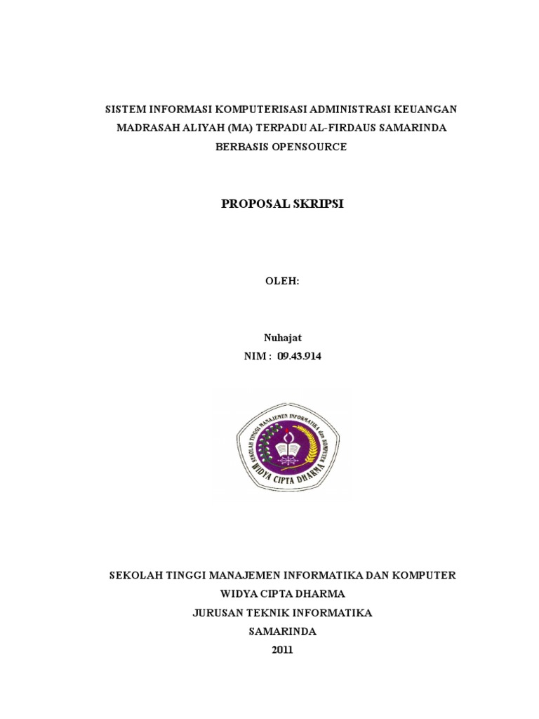 Proposal Skripsi Teknik Informatika By Nuhajat Gmail Com