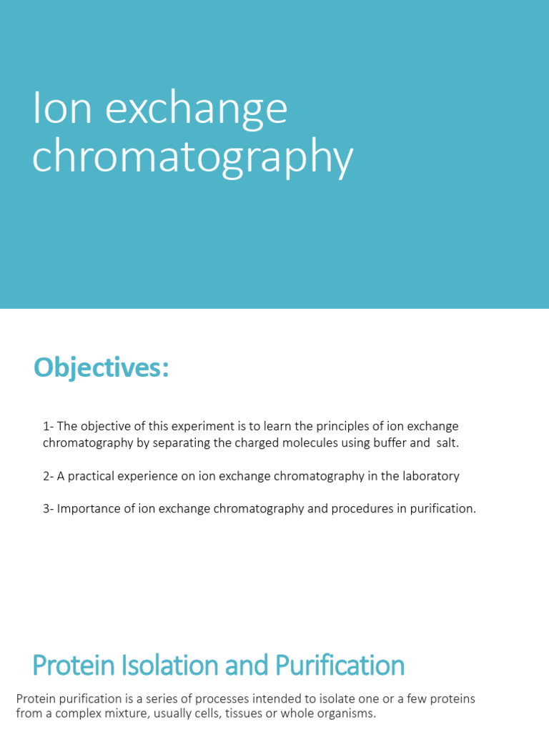 Ion Exchange Chromatography-N | PDF | Chromatography | Protein Purification