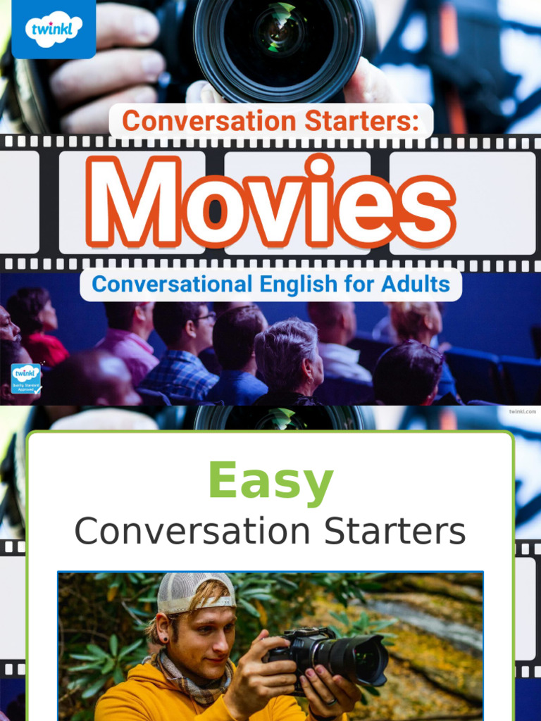 T 1705402204 Esl Conversation Starters Movies Adults A1 b1 Ver 1 | PDF