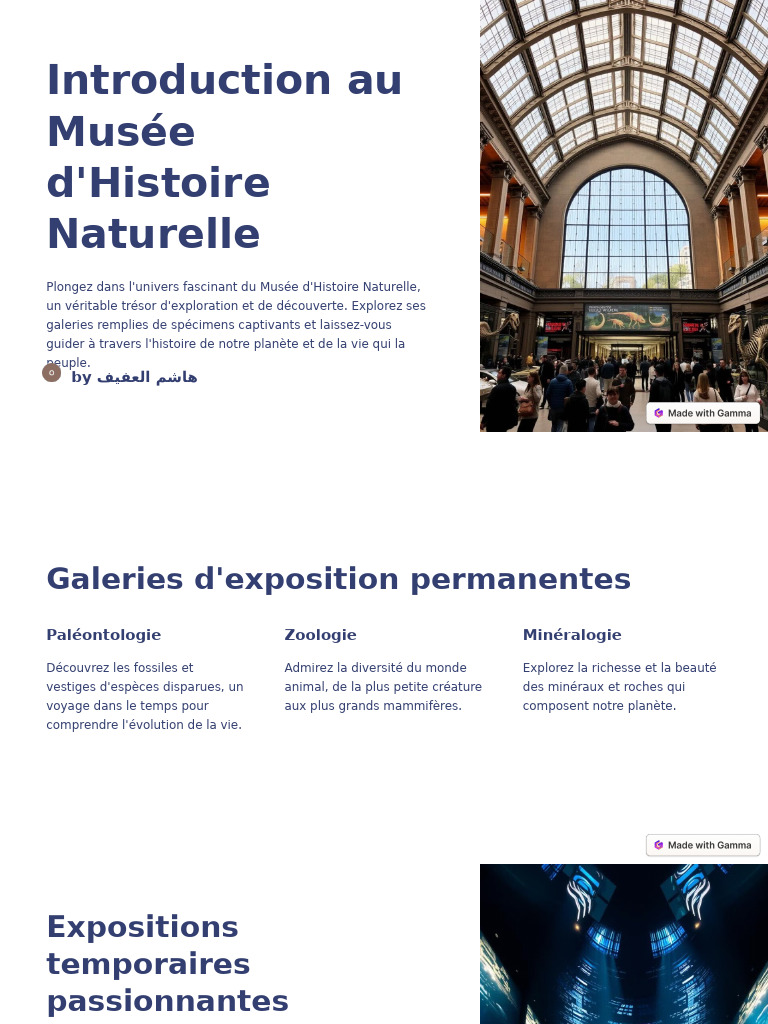 Musée d'Histoire Naturelle : Guide Complet | PDF | Musée