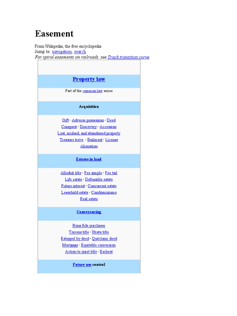 Overview of Easement Law | PDF | Easement | Civil Law (Common Law)