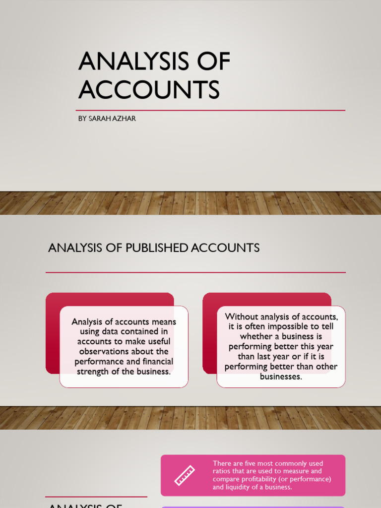 Analysis of Accounts | PDF | Gross Margin | Financial Economics