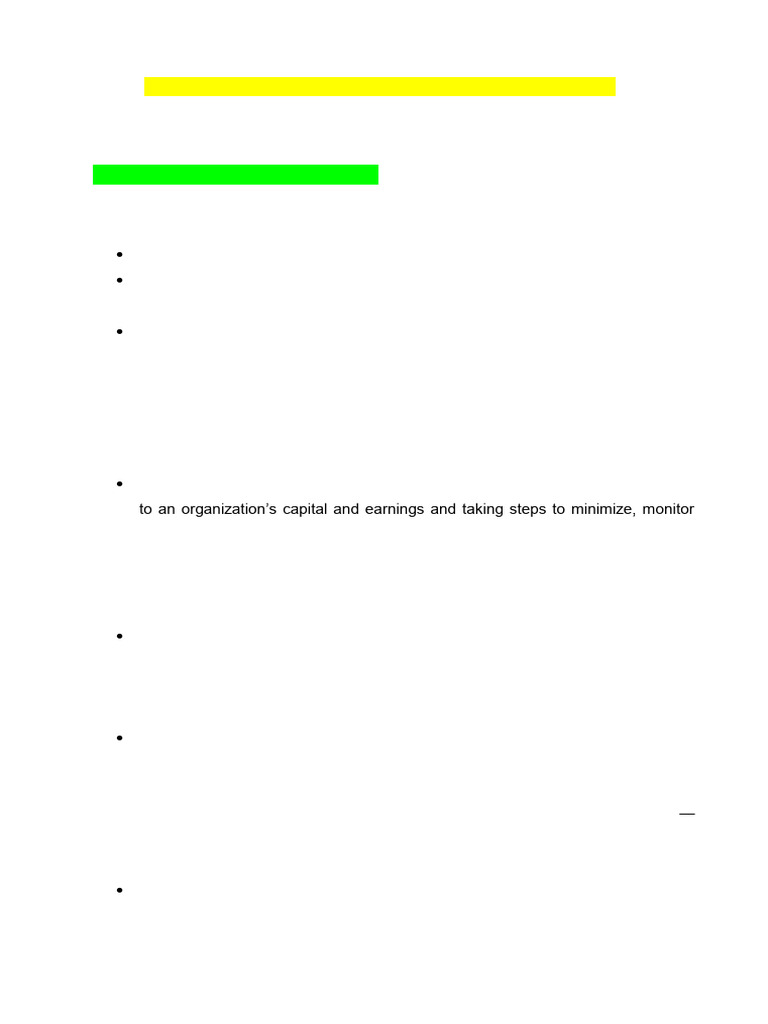 Risk Mangement Notes | PDF