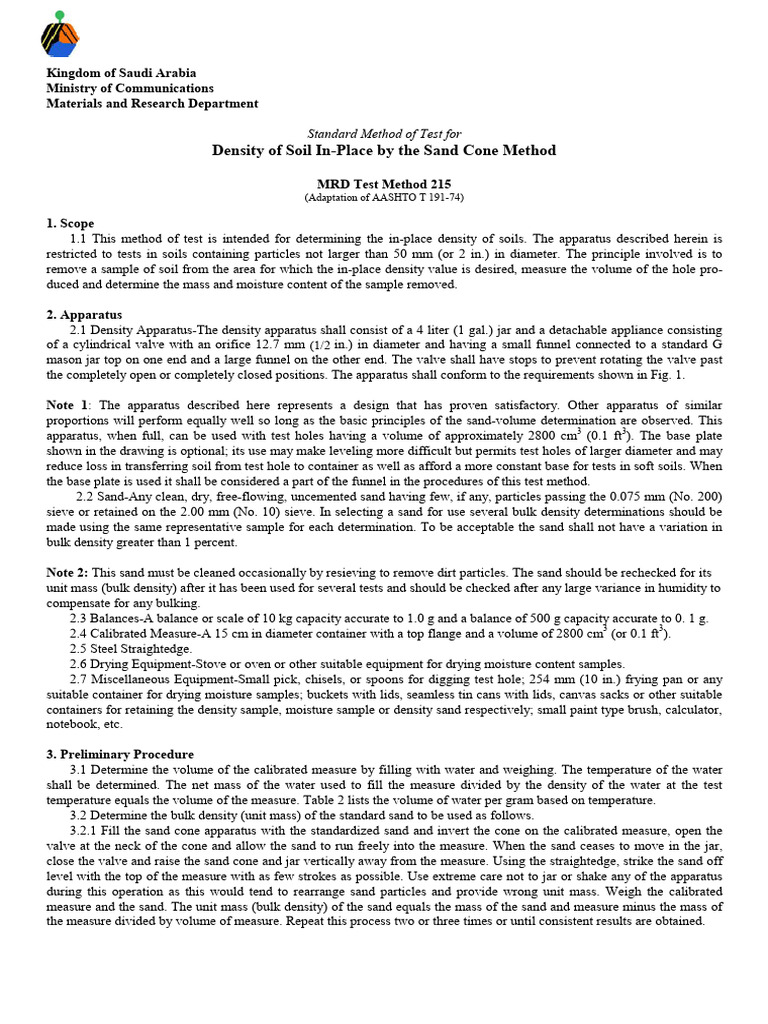 Test Method 215 | PDF